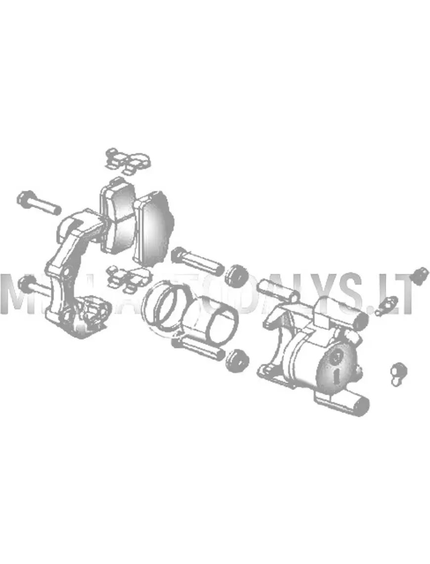 Tolmukaitse, pidurisadula kolb, ees, Microcar / Ligier