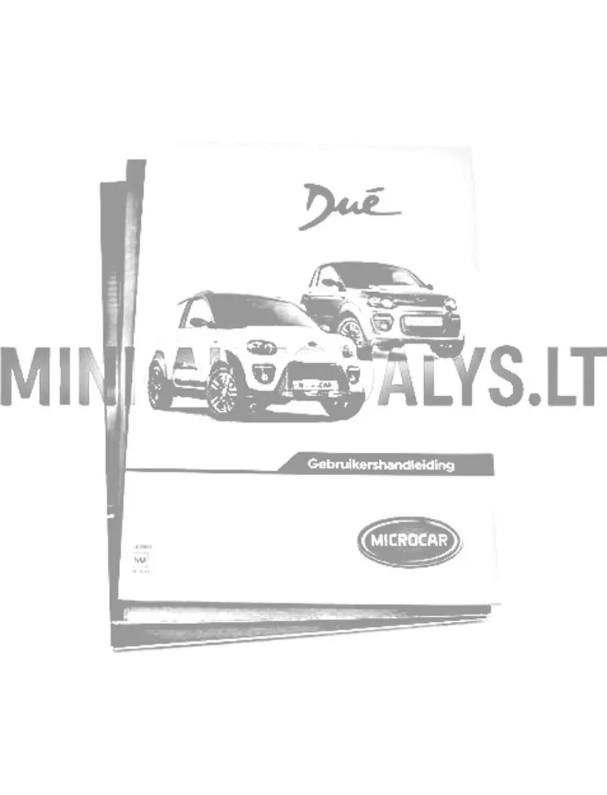 Kasutusjuhend Microcar MGO 6 / Due 6 (hollandi keeles)