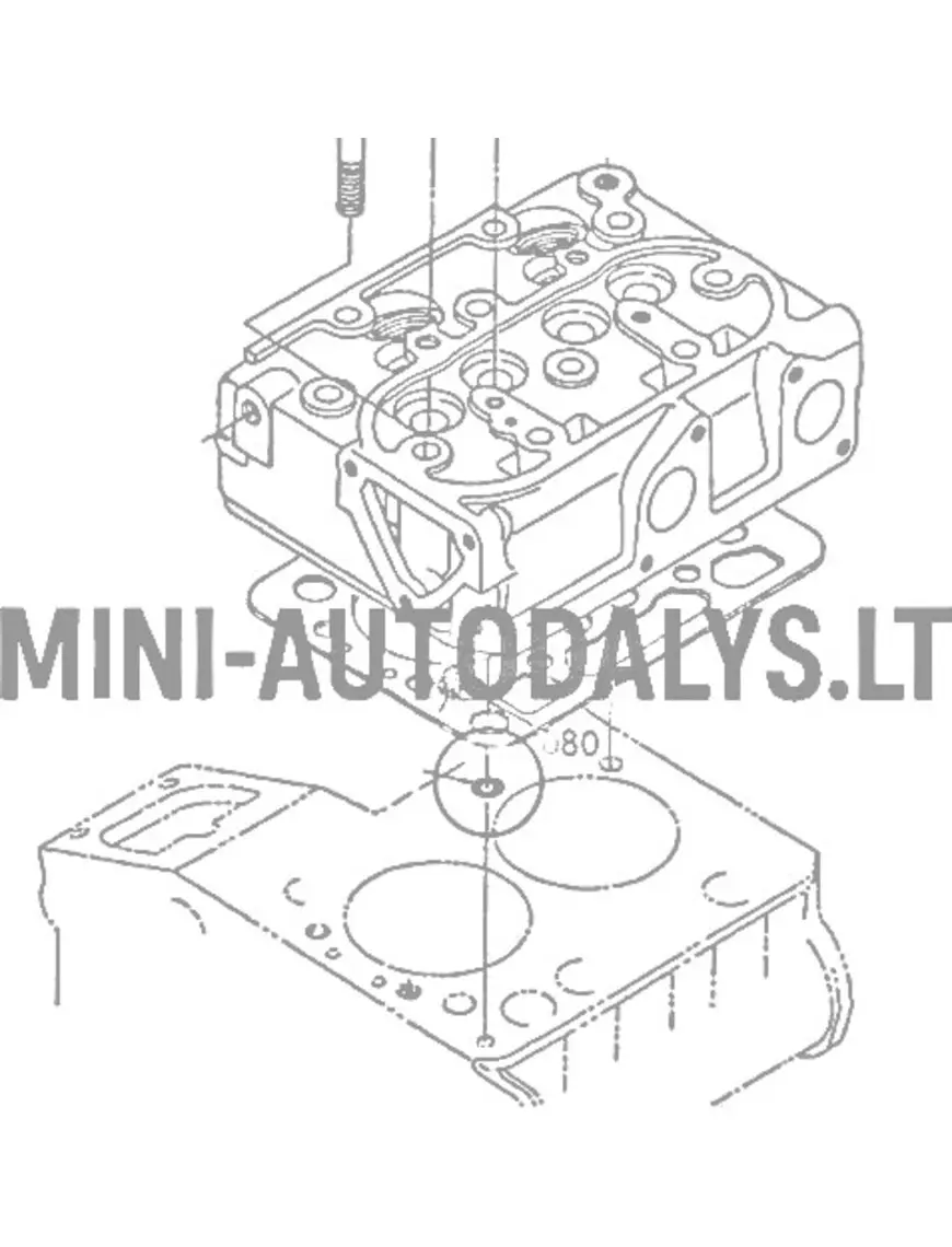 Silindripea tihend rõngastihendiga "Aixam Kubota"