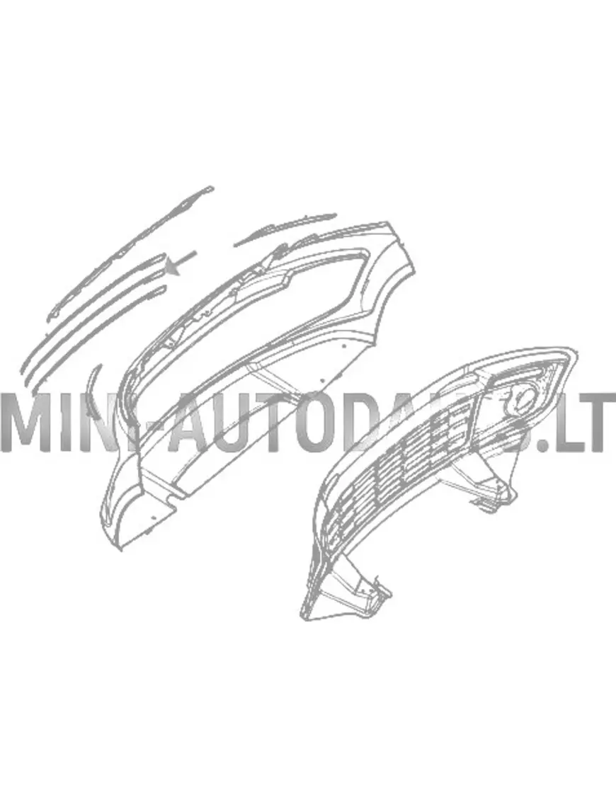 Kroomitud keskmine liist esimese stange iluvõrele Ligier JS50 ph2 / ph3