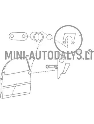 "Aixam" ukse lukusti kinnitusklamber