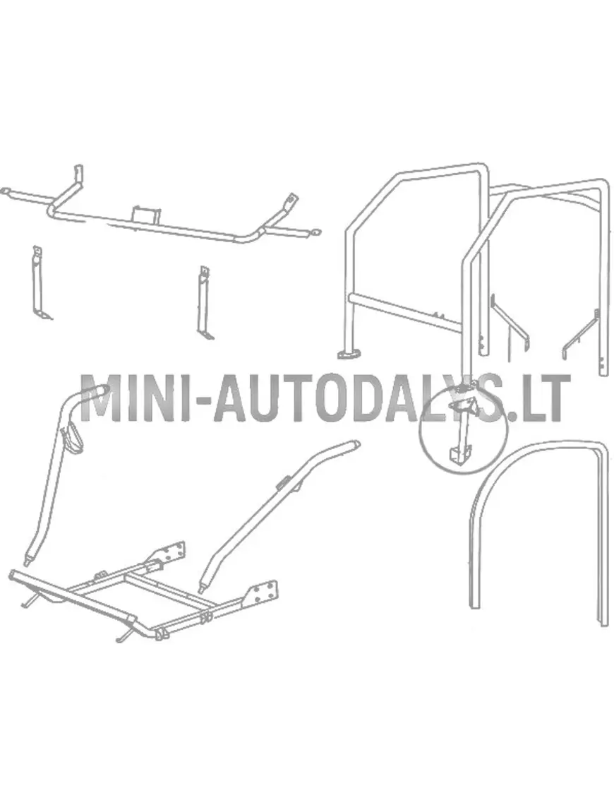 Ühendusklamber šassii vasakul Aixam MEGA2