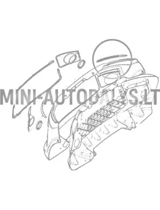 Dekoratiivne liist esitule alla Ligier JS50/JS50L (punane)