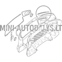 Dekoratiivne liist esitule alla Ligier JS50/JS50L (punane)