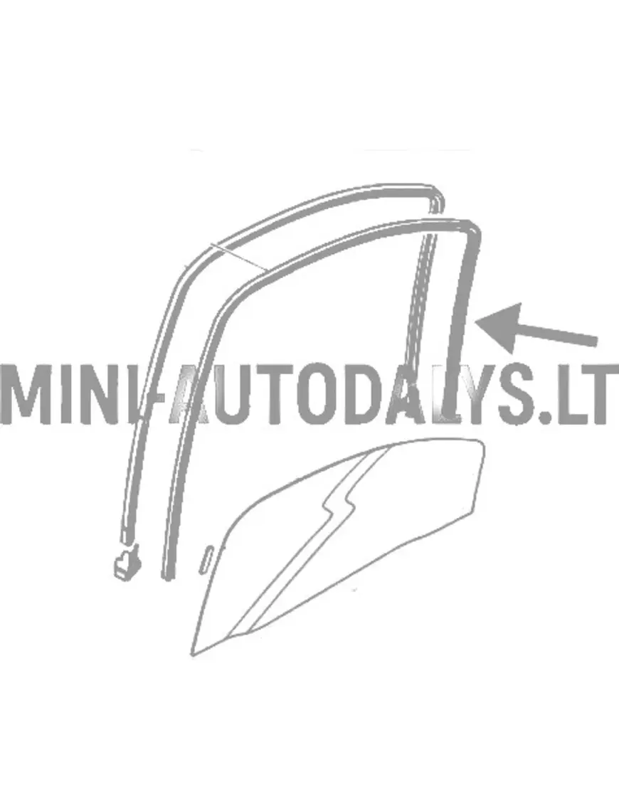 Vasakpoolne akna juhtkumm Microcar MGO1 / MGO2 / M8