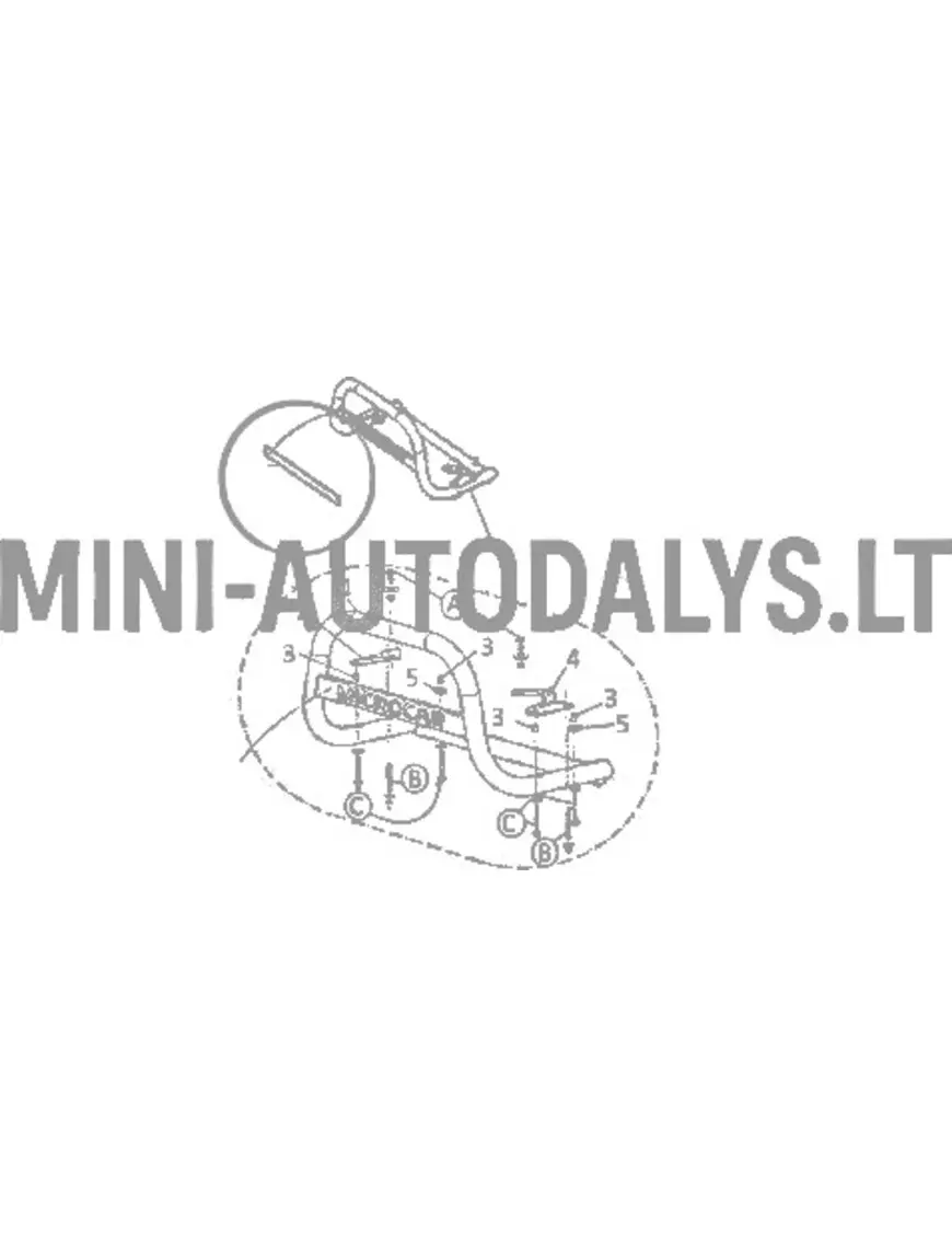 Roheline plaat "buliukuga" Microcar Highland X jaoks