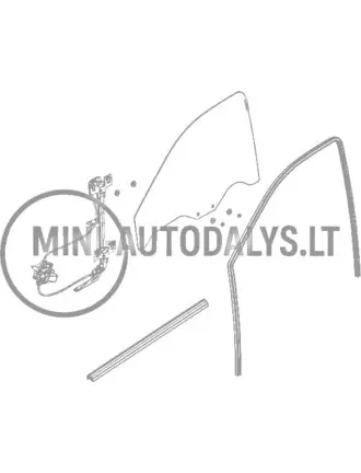 Elektriline akende tõstuk parempoolsele uksele, Ligier JS60