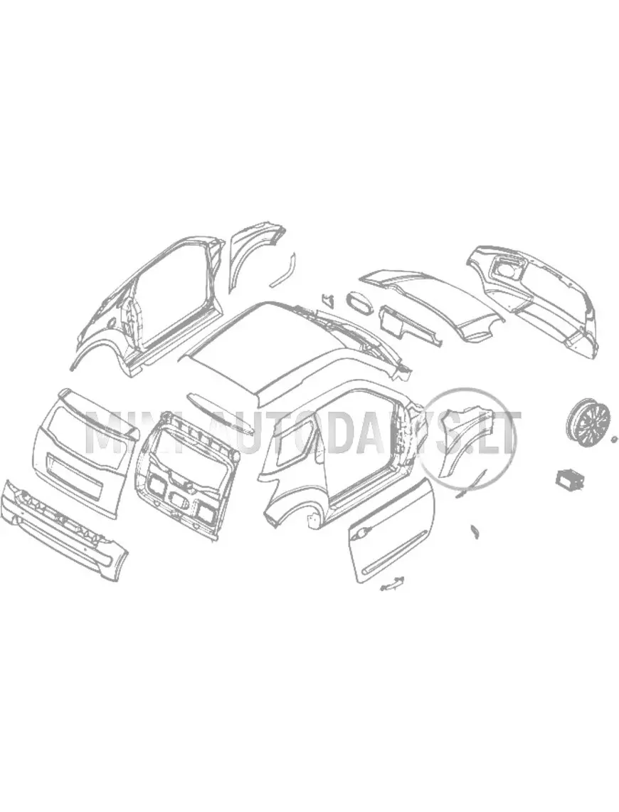 Eesmine parempoolne poritiib Ligier JS50/JS50L Ph1 Blueline