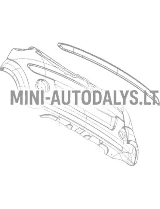 Kroomitud tagumine põrkeraud Microcar Due jaoks.