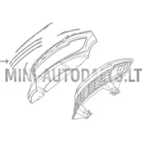 Ülemine kroomliist esimese stange iluvõrele Ligier JS50 ph2 / ph3