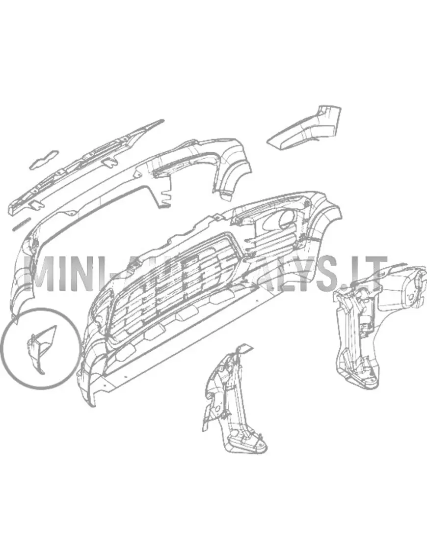 Ligier JS60 Sport Ultimate esiosa vasaku külje spoiler (must)