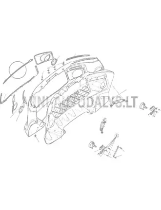 Ligier JS50/JS50L Ph1 esiosa kaitseraua dekoratiivne liist