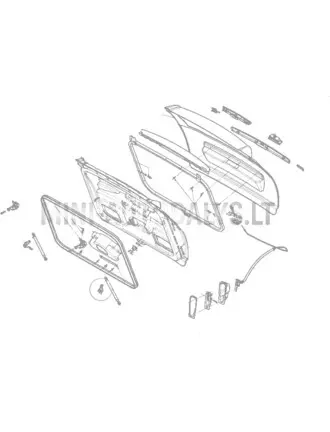 Vasakpoolse tagaukse tugi amortisaator Ligier JS50/JS50L