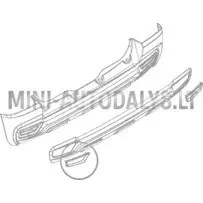 Ligier JS50/JS50L/JS60 CHIC tagumise stange vasakpoolne dekoratiivliist (kroomitud)