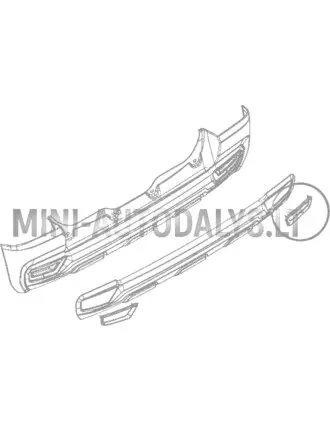 Ligier JS50/JS50L/JS60 CHIC tagumise stange parempoolne dekoratiivliist (kroomitud)