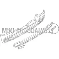 Ligier JS50/JS50L/JS60 CHIC tagumise stange parempoolne dekoratiivliist (kroomitud)