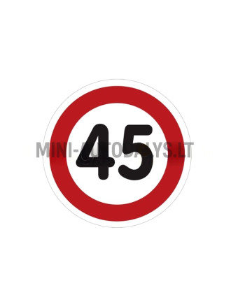 45 KM kleebis mopeedile (Ø 16cm)