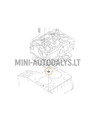 Silindripea tihend rõngastihendiga "Aixam Kubota"