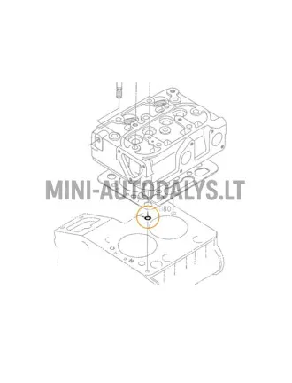 Silindripea tihend rõngastihendiga "Aixam Kubota"