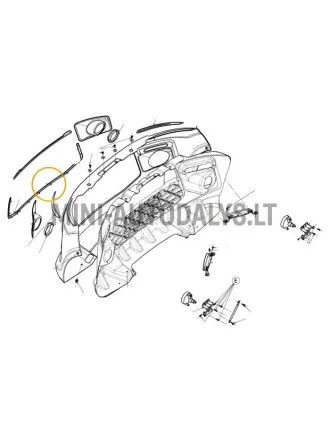 Kroomitud esimese stange keskmine iluvõre Ligier JS50/JS50L Ph1