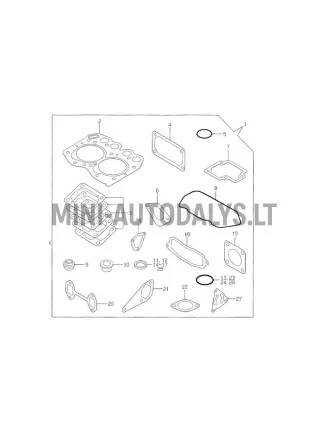 Yanmar silindripea tihendite komplekt