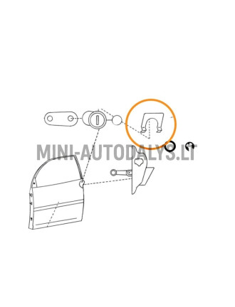 "Aixam" ukse lukusti kinnitusklamber