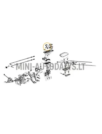 Ligier JS50/JS50L käiguvahetusnupp (must)