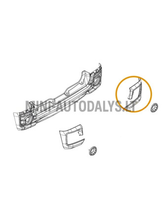 Ligier JS60 Sport Ultimate tagumise stange parempoolse külje kate (pärlmuttervalge)