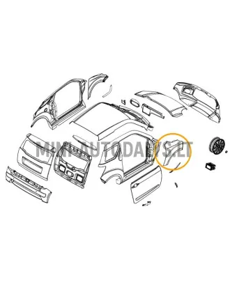 Eesmine parempoolne poritiib Ligier JS50/JS50L Ph1 Blueline