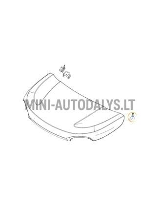 Kapoti hinge ees vasakul Microcar MGO6 / Due6