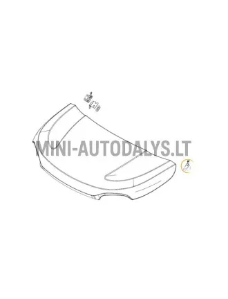 Kapoti hinge ees vasakul Microcar MGO6 / Due6