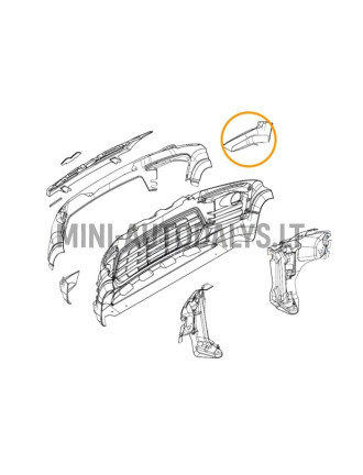 Spoiler parempoolne esikaitseraud Ligier JS60 Sport Ultimate (reefblue)