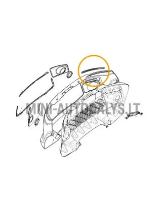 Dekoratiivne liist esitule alla, Ligier JS50/JS50L Ph1