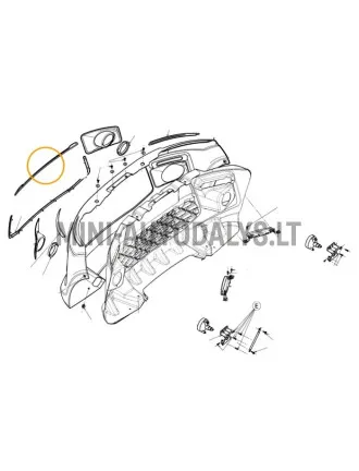 Ligier JS50/JS50L Ph1 esiosa kaitseraua dekoratiivne liist