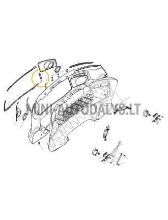 Kroomitud iluvõre esimese stange paremal Ligier JS50/JS50L Ph1