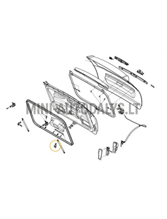 Vasakpoolse tagaukse tugi amortisaator Ligier JS50/JS50L