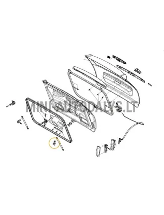 Vasakpoolse tagaukse tugi amortisaator Ligier JS50/JS50L