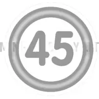 45 KM kleebis mopeedile (Ø 16cm)